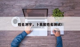 姓名测字，卜易居姓名测试！