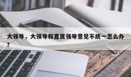 大领导，大领导和直属领导意见不统一怎么办？