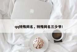 qq特殊网名，特殊网名三少爷！