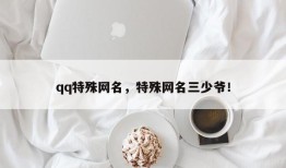 qq特殊网名，特殊网名三少爷！