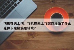 飞机在天上飞，飞机在天上飞突然没油了什么先掉下来脑筋急转弯？
