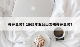 菩萨显灵？1969年五台山文殊菩萨显灵？