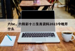 六he，六和彩十二生肖资料2023今晚开什么