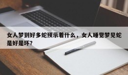 女人梦到好多蛇预示着什么，女人睡觉梦见蛇是好是坏？