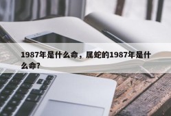 1987年是什么命，属蛇的1987年是什么命？