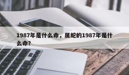 1987年是什么命，属蛇的1987年是什么命？