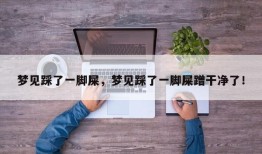 梦见踩了一脚屎，梦见踩了一脚屎蹭干净了！