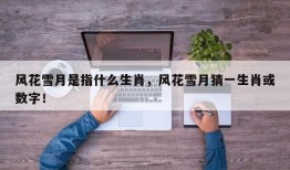 风花雪月是指什么生肖，风花雪月猜一生肖或数字！