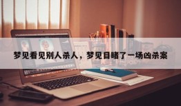 梦见看见别人杀人，梦见目睹了一场凶杀案