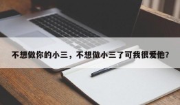 不想做你的小三，不想做小三了可我很爱他？