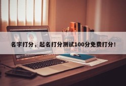 名字打分，起名打分测试100分免费打分！
